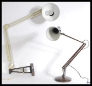 Two vintage 20th century industrial desk lamps to