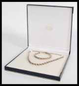 A sterling silver large rope twist necklace chain
