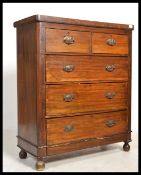 A 19th century Victorian mahogany two over three c