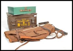 A vintage 20th Century Military ammo box together