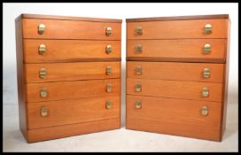 A pair of vintage 20th century Stag chest on chest