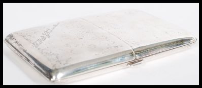 A silver hallmarked double sided centre opening ci