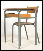 A vintage retro early 20th century wooden and meta