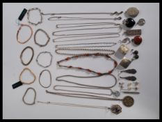 A large collection of sterling silver jewellery to