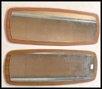A pair of vintage 20th century Afromosia wood fram