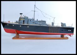 A vintage early 20th century scratch built scale model of an Air Sea and rescue life boat on
