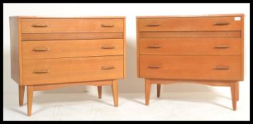 A paid of retro, vintage teak chest of drawers, ea