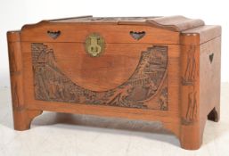 A mid century, circa 1950's camphor wood Chinese t