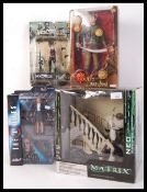 THE MATRIX RELOADED SET BY MCFARLANE TOYS AND OTHER BOXED FIGURES