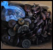 A collection of antique furniture turned wooden kn