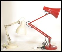 Two vintage retro 20th century anglepoise type des