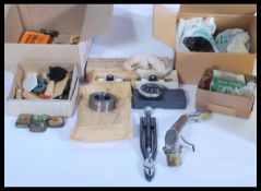 A fantastic collection of vintage gramophone spare parts and accessories to include several needle