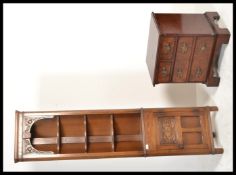 A Georgian revival small mahogany bedroom chest of drawers. Raised on bracket feet with short and