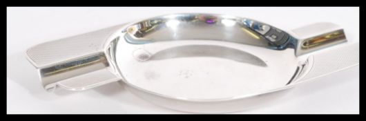 A silver hallmarked twin sided Art Deco inspired m