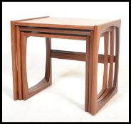 A G-Plan retro teak wood 1970's graduating nest of