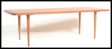 A large mid century vintage teak Long John style c