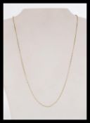 A hallmarked 9ct gold rolo link necklace chain hav