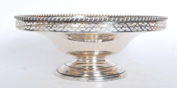 A hallmarked early 20th century footed tazza centr