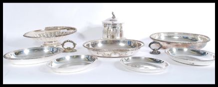 A of silver plate to include a Walker and Hall taz