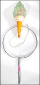 A mid 20th Century retro vintage Odeon / ABC cinema style light in the form of an Olympic torch, the