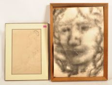 After Gustav Klimt, study of a nude girl in pencil. Signed to the corner, being framed and