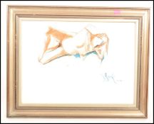 Dick Boulton ( Artist & Sculptor ) - ' Candle Afterimage ' ( 1984 ) - A 20th Century abstract pastle