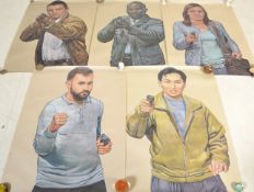 PJL Targets - Malik - Massoz printed - A set of 5x contemporary vintage style Belgium / Flemish