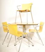 Vico Magistretti - VicoDuo - Fritz Hansen - A 20th Century retro bistro dining suite comprising of