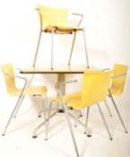 Vico Magistretti - VicoDuo - Fritz Hansen - A 20th Century retro bistro dining suite comprising of