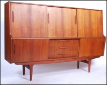 A Danish mid Century retro vintage teak wood highb
