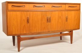 G-Plan - Fresco - A 1970's teak wood sideboard raised on shaped tapering legs having series of short