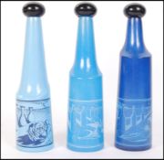 Salvador Dali - Rosso Antico - A 1970's Spanish retro vintage set of 3x abstract designed blue