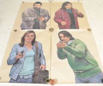 PJL Targets - Malik - Massoz printed - A set of 4x contemporary vintage style Belgium / Flemish