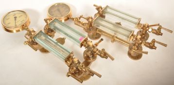 Hopkins Of Hudson - A striking pair of polished and waxed heavy phosphor bronze steam boiler water