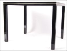 Pierre Vandel Paris - A 1970's French retro minimalist industrial ebonised metal side table with