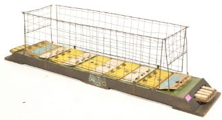 Finger Football - A 1930's vintage antique industrial football game constructed from ebonised wood