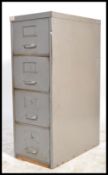 A mid century Industrial grey metal 3 drawer filin