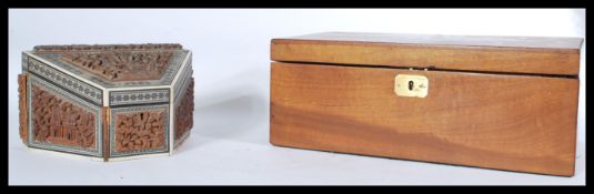 A late 19th Century Anglo Indian stationary / desk