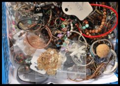 A collection of costume jewellery dating to the 20