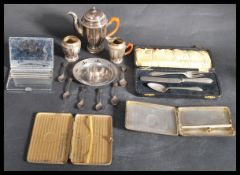 A good group of vintage silver plate to include a