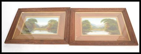 A pair of early 20th Century Edwardian framed and