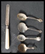 A collection of hallmarked silver flatware to incl