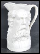 A 19th century Victorian white glazed ceramic doub