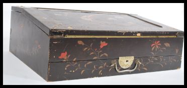 An early 20th century Japanese lacquered writing s