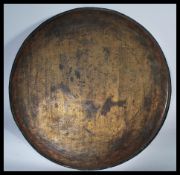 A 19th century Indian brass charger of roundel for