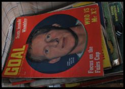 A collection of vintage mid 20th century Football