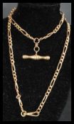 A hallmarked 9ct gold Albert chain style necklace.