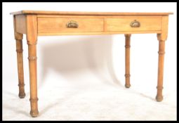 A Victorian 19th century oak writing table desk be