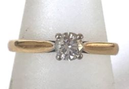 18ct gold ring 3.4 grams size P.