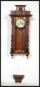 A 19th century Vienna Regulator wall clock having